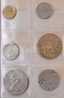 48db-os vegyes érme, érem és jelvény tétel albumba rendezve, közte Ausztria 1841A 20kr Ag 'V. Ferdinánd' T:vegyes48pcs of various coins, medals and badges in album, including Austria 1841A 20 Kreuzer Ag 'Ferdinand V' C:mixed