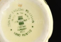Zsolnay pillangómintás kis kaspó, kézzel festett, jelzett, hibátlan, m: 6,5 cm