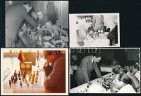 cca 1950-1980 Sakkozókat ábrázoló fotók / Chess photos