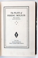 Molnár Ferenc: The plays of Ferenc Molnar, with a foreword by David Belasco. New York. 1929. Macy. Egészvászon kötésben, papír védőborítóval, amely szakadozott