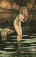 7 db RÉGI Stengel litho művészlapok / 11 pre-1945  Stengel art postcards, litho
