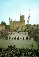 10 db modern sakk motívumos és Marostica városképes lap/ 10 modern chess motive cards and Marostica town-view postcards