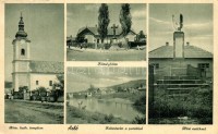 Arló (Ózd), Római katolikus templom, községháza, Hősi emlékmű, Hódos-patak (Rb)