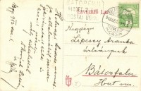 Balassagyarmat, Mária Valéria kórház, felvételi épület, belgyógyászati pavilon + 1913 Bátorfalu postai ügynökségi pecsét