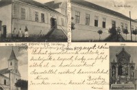 Boda, Koch János vendéglője, étterem, üzlet, Római katolikus templom és iskola, oltár (fa)