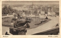 Budapest I. Kilátás a várból, Országház, Parlament. Gárdony és Fenyvesi kiadása (Rb)