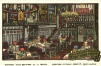 Budapest VI. Hotel Britannia, Szondy söröző s: Haranghy J. - 5 db régi képeslap / 5 pre-1945 postcards