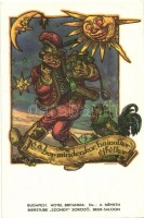 Budapest VI. Hotel Britannia, Szondy söröző s: Haranghy J. - 5 db régi képeslap / 5 pre-1945 postcards