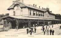 Dombóvár, Vasútállomás, vasutasok, létra (EK)
