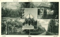 Dunakeszi-Alag, kápolna, postahivatal, park, szálloda, út, víztorony (EK)