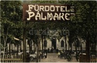Fonyód, Fürdőtelep, Pálmakert vasúti fürdőszálloda (tulajdonos Mayer Benedek), kerthelyiség