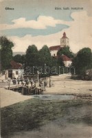Gönc, Római katolikus templom, híd, üzlet (EK)