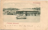 1899 Hévíz, Hévízi fürdőház, csónakázók (EK)