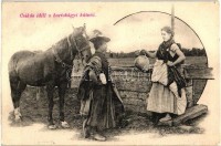 Hortobágy, csikós idill a kútnál (EK)