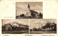Kál-Kápolna, vasútállomás, pénzügyőrség, polgári iskola, római katolikus templom  (Rb)