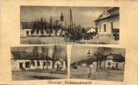 Kiskunlacháza, Fő utca, Református templom, üzlet, kerékpár, motorkerékpár. Képzőművészeti Alap (Rb)