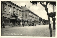 Magyaróvár, Mosonmagyaróvár Gróf Széchenyi utca, autóbusz buszvezetővel és jegykezelővel. Ács Istvánné kiadása (EK)
