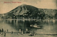 Nagymaros, Visegrád látképe Nagymarosról, gőzhajó. Divald Károly 1987-1908.