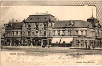Nyíregyháza, Korona szálloda, Lőwy Sándor, Klein Adolf, Fleimer Lajos, Hoffmann Adolf üzletei, Szabolcs megyei Gazdasági Egyesület titkári hivatala, Első magyar varrógép- és kerékpárgyár rt. képviselete. Piringer János kiadása