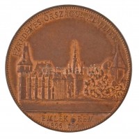 1896. 'Magyarország Ezeréves Fennállása - Árpád - I. Ferenc József 896-1896 / Ezredéves Országos Kiállítás - Emlékérem 896-1896' aranyozott Br emlékérem (33mm) T:1-,2