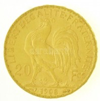 Franciaország 1908. 20Fr Au 'LIBERTÉ ÉGALITÉ FRATERNITÉ' utánveret (6,44g/0.900) T:2 France 1908. 20 Francs Au 'LIBERTÉ ÉGALITÉ FRATERNITÉ' restrike (6,44g/0.900) C:XFKrause KM#857