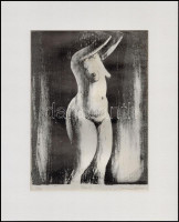 Molnár Dénes (1947-2000): Idol 8., litho, papír, jelzett, számozott (1/12), paszpartuban, 26×19 cm