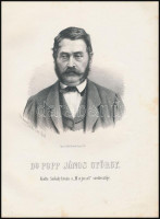 cca 1860 6db magyarosított nevű külföldi  politikusokat ábrázoló kőnyomat, litográfia. Marastoni József munkái. Sigl György, Klein Albert Lovag, Holl Albert, Porges Károly, Stache Fridrik, Dr. Popp János György. Lapméretek: 21x27 cm
