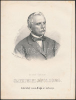 cca 1867 Marastoni József: Johann Czaykowski lovag portréja, litográfia, papír, 27×21 cm