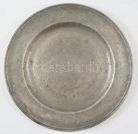 cc 1800  monogramos (JF) jelzett ón tál, d:33,5 cm