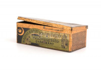 Khedive egyiptomi szivarka fém doboz, sérült, 15×6,5×5 cm