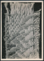 cca 1935 Kinszki Imre (1901-1945) budapesti fotóművész pecséttel jelzett vintage fotója lendamaszt szövetről, 18x13 cm