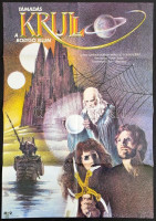 1983 Kakasy Éva (1950-): Támadás a Krull bolygó ellen, MOKÉP plakát, hajtott, 81×57 cm