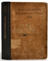 1944 Magyarország helységnévtára 1944. Szerk.: M. Kir. Központi Statisztikai Hivatal. Bp., [1944], Hornyánszky Viktor Rt.,XII+680 p. Javított gerincű félvászon-kötésben, kopott borítóval, javított kötéssel.