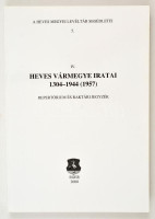 Nemes Lajos-P. Kovács Melinda: Heves Megyei Levéltár segédletei 5. IV. Heves vármegye iratai 1304-1944-(1963.) Repertórium és raktári jegyzék. Eger, 2000, Heves Megyei Levéltár. Kiadói papírkötés. Megjelent 150 példányban!