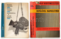 Vegyes könyvtétel, 2 db: Adolf Hoffmeister: Repülővel napkeletnek. Fordította: Rácz Olivér. Pozsony, 1941, Szlovákiai Szépirodalmi Könyvkiadó. Kiadói egészvászon-kötés, kiadói szakadt papír védőborítóban. Bokor