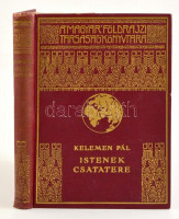 Kelemen Pál: Istenek csatatere. Fordította: F. Rétay Margit. Bp., é. n., Franklin-Társulat, 168+4 p.+18 t.(Fekete-fehér fotók.) Kiadói dúsan aranyozott egészvászon sorozat-kötésben, a gerincen kis kopásnyomokkal, jó állapotban.