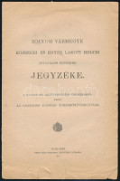 1905 Zólyom vármegye községei és egyéb lakott helyei hivatalos neveinek jegyzéke. A magyar kir. belügyminister megbízásából kiadja az Országos Községi Törzskönyvbizottság. Bp.,1905, Pesti Könyvnyomda Rt., 14 p. Kiadói
