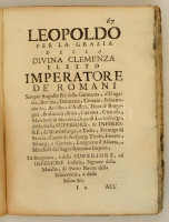 (A Szerémségi Hercegség leirasa) Avanci, Giuseppe: Chorographia istorica del Ducato,e Provincia del Sirmio dalla Sagra Cesarea Maesta di Leopoldo invittissimo Imperatore Conferito col Mero, e Misto Impero, e col Titolo d Altezza al Prencipe
