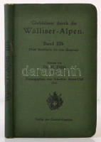 Clubführer durch die Walliser-Alpen. 3/b köt.: Vom Strahlhorn bis zum Simplon. Összeáll.: Dübi, H[einrich]. Zürich, 1916, Verlag des Central-Comités. Átnézeti térképekkel. Kicsit kopott vászonkötésben, egyébként jó állapotban.