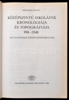 2 db könyv - Mészáros István: Középszintű iskoláink kronológiája és topográfiája 996-1948. Általánosan képző középiskolák. Bp., 1988, Akadémiai Kiadó. + Katolikus iskolák Magyarországon. 2000, Magyar Katolikus püspöki Kar.
