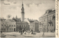 Veszprém, Fő tér, piaci árusok. Kiadja Pósa Endre (EK)