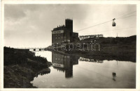 Tátra, Függővasút állomás a Lomnici csúcsra, drótkötélpálya, Kőpataki-tó / stanica lanovky / cable car station