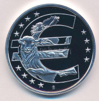 2012. '10 éves az Euro' ezüstözött, aranyozott fém emlékérem (40mm) T:PP 2012. 'Euro 10 years' gilt, silver-plated commemorative medallion (40mm) C:PP