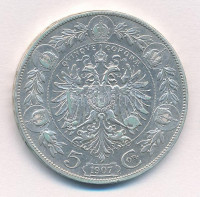 Ausztria 1907. 5K Ag 'Ferenc József' T:2,2- Austria 1907. 5 Corona Ag 'Franz Joseph' C:XF,VFKrause KM#2807