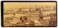 [Budapest. Pest látképe a Lánchíddal a Halászbástya magasságából felvéve, 1890 körül.]