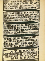 Az O. M. Kir. Képzőművészeti Főiskola Grafikai Osztályának munkái. 1932-33. Szerk. Varga Nándor Lajos.