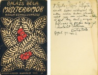 BALÁZS Béla: Misztériumok. Op. IV. Három egyfelvonásos. A kékszakállú herceg vára. A tündér. A szent szűz vére. Első kiad. Dedikált.