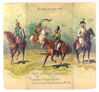Budapest, am 8. Juni 1898. 100 jahriges Jubileum des Husaren-Regimentes Gr. Üxküll-Gyllenband No 16.