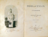 MOCSÁRY Béláné Fáy Mária: India és Ceylon. Uti jegyzetek.