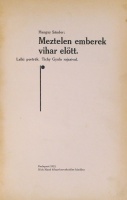 HANGAY Sándor: Meztelen emberek vihar előtt. Lelki portrék. Tichy Gyula rajzaival.